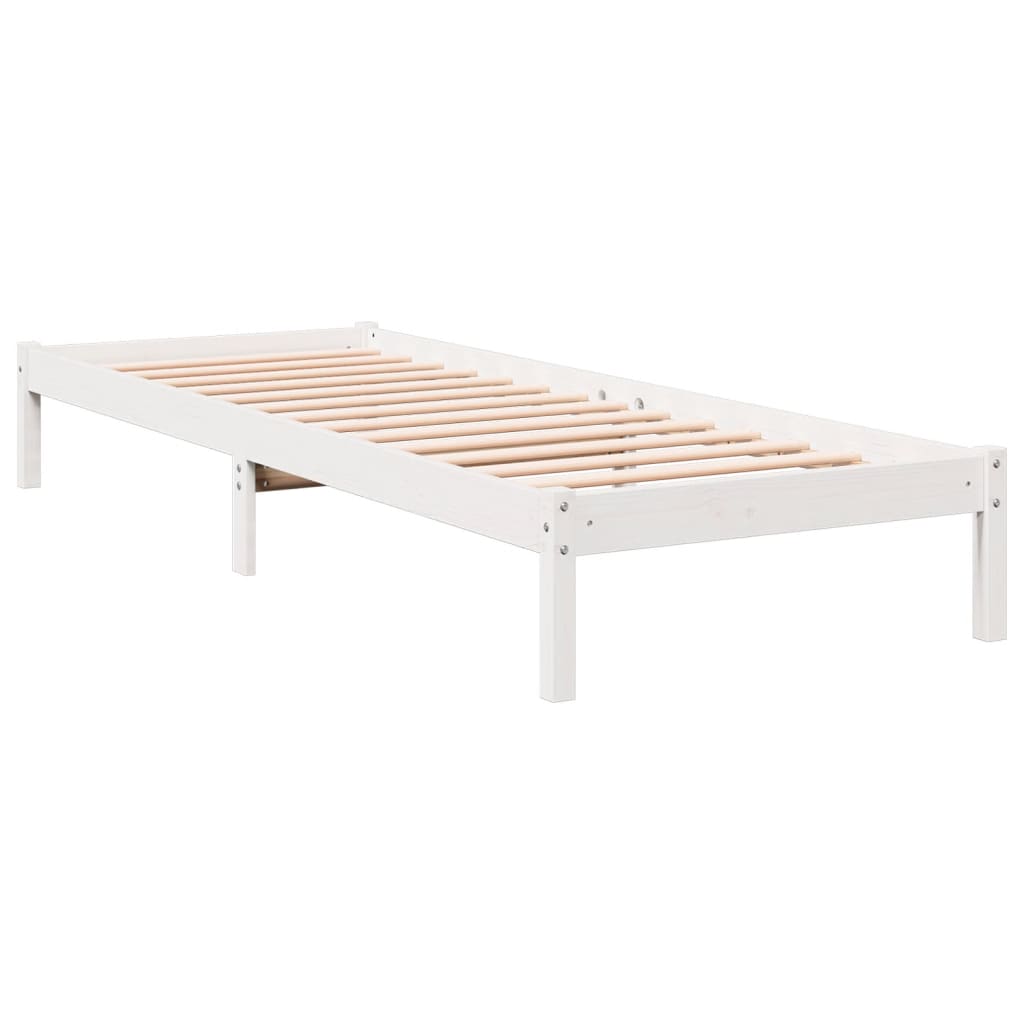 Ekstra lang sengeramme uten madrass hvit 90x210 cm heltre furu