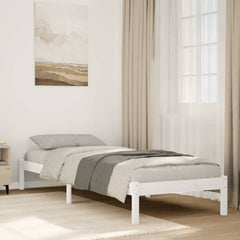 Ekstra lang sengeramme uten madrass hvit 90x210 cm heltre furu