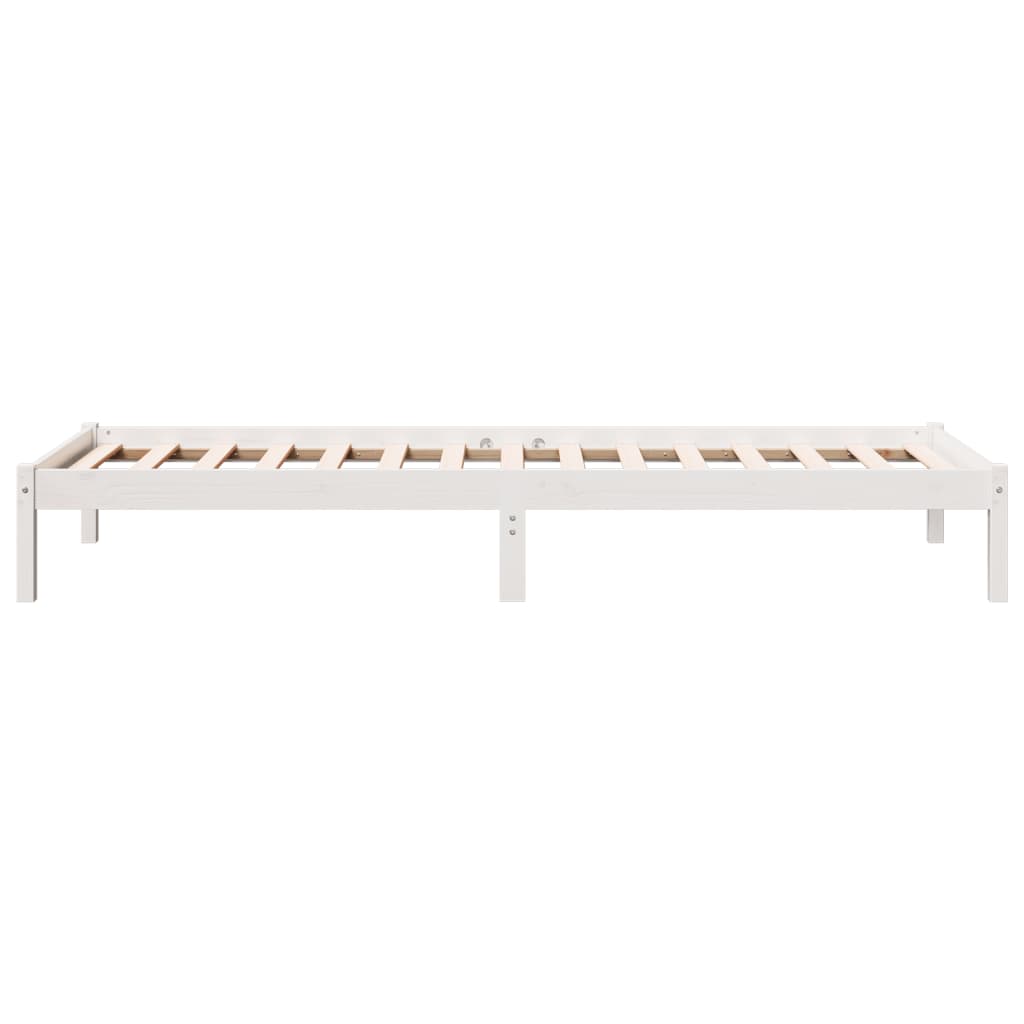Ekstra lang sengeramme uten madrass hvit 100x210 cm heltre furu