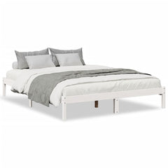 Ekstra lang sengeramme uten madrass hvit 140x210 cm heltre furu