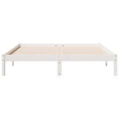 Ekstra lang sengeramme uten madrass hvit 140x210 cm heltre furu
