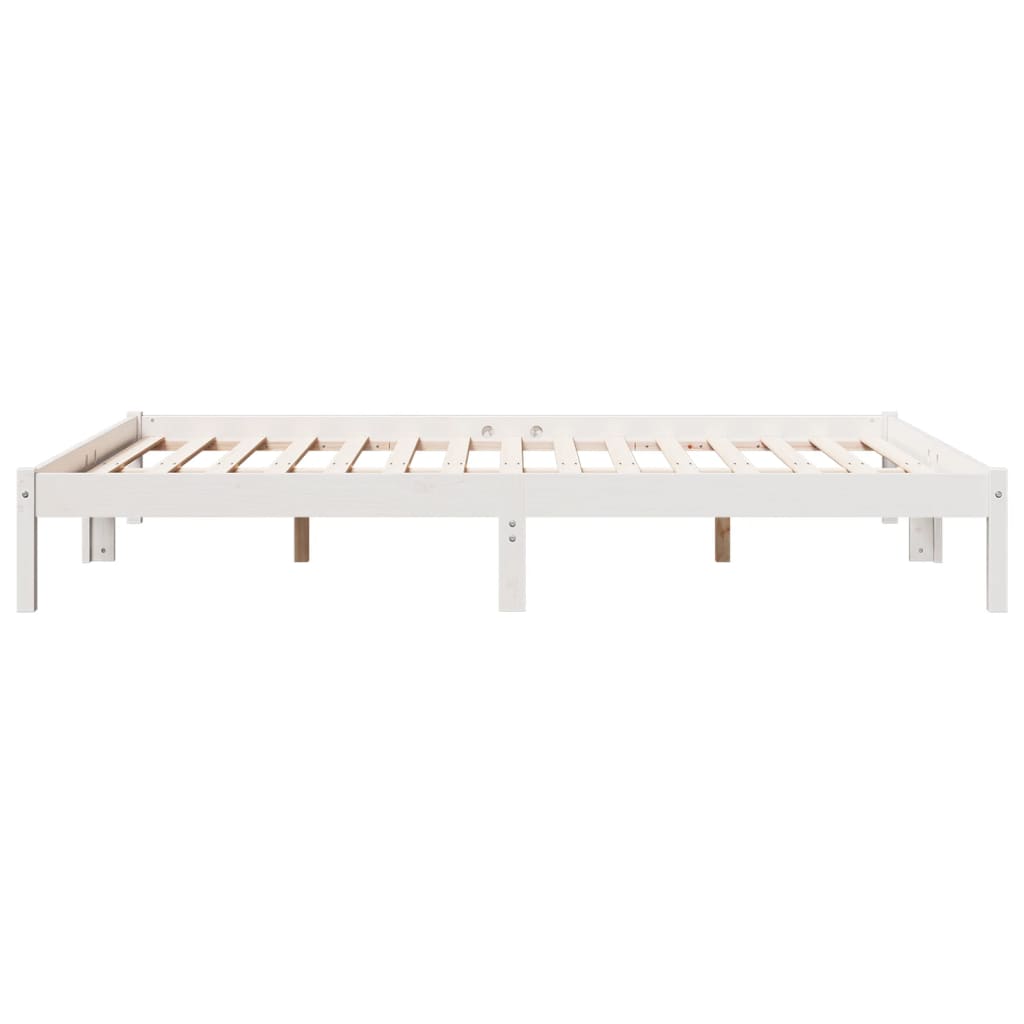 Ekstra lang sengeramme uten madrass hvit 140x210 cm heltre furu