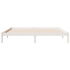 Ekstra lang sengeramme uten madrass hvit 180x210 cm heltre furu