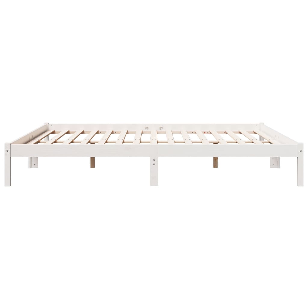 Ekstra lang sengeramme uten madrass hvit 180x210 cm heltre furu