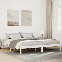 Ekstra lang sengeramme uten madrass hvit 180x210 cm heltre furu