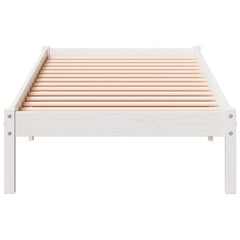 Ekstra lang sengeramme uten madrass hvit 100x220 cm heltre furu