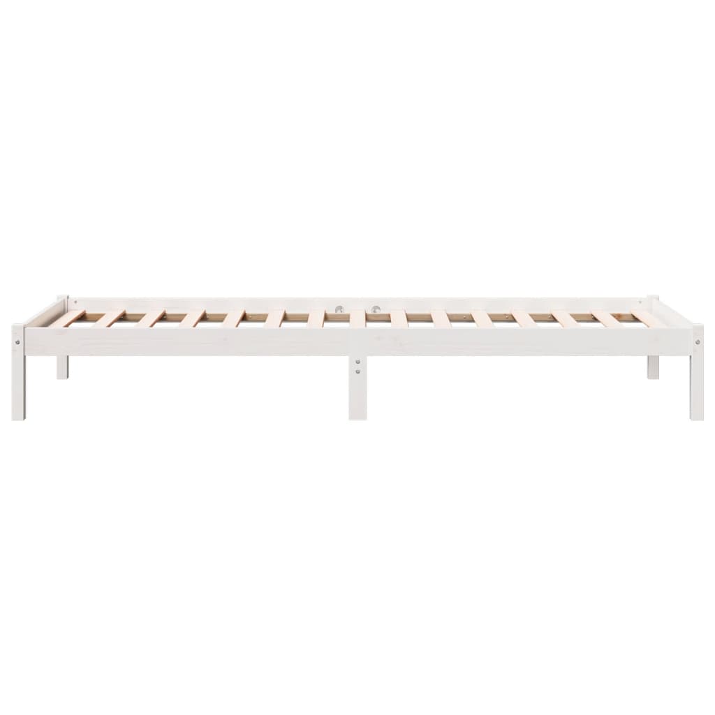 Ekstra lang sengeramme uten madrass hvit 100x220 cm heltre furu