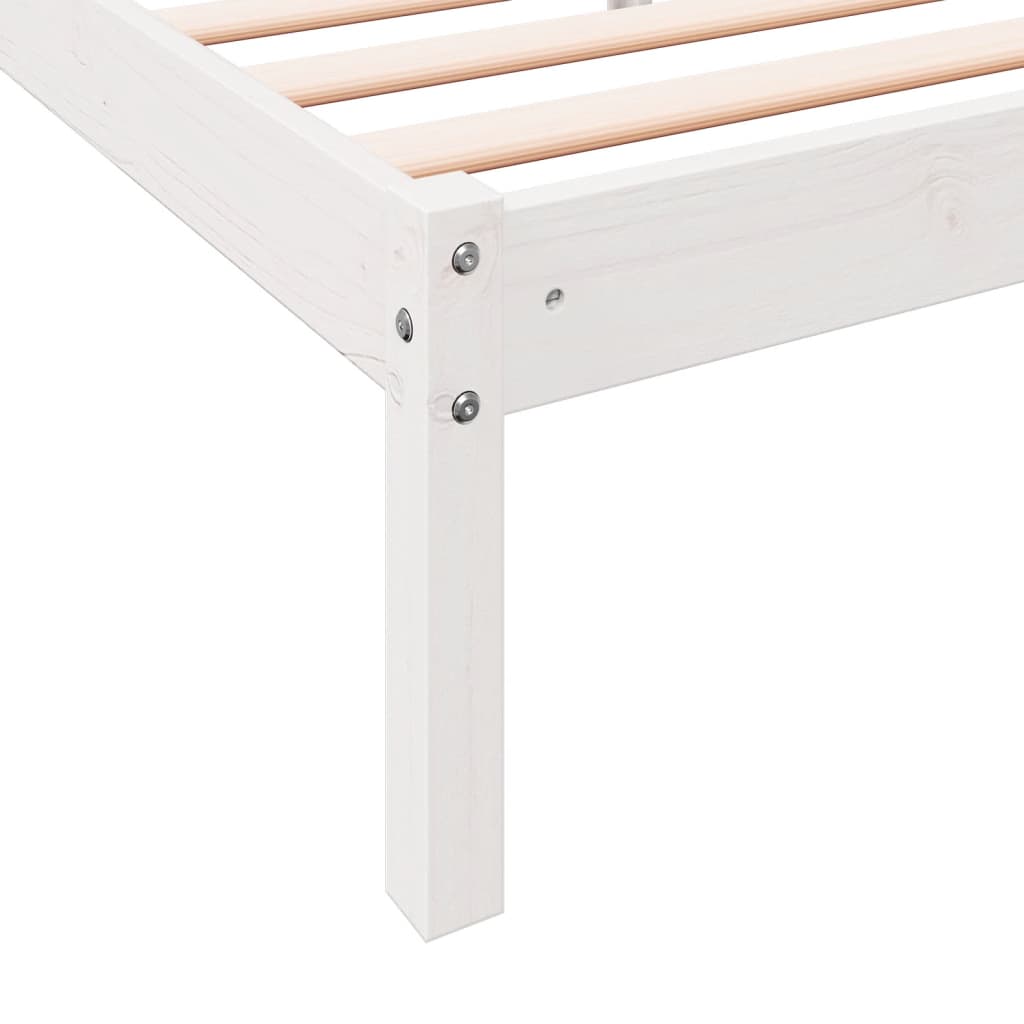 Ekstra lang sengeramme uten madrass hvit 100x220 cm heltre furu