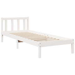 Ekstra lang sengeramme uten madrass hvit 90x210 cm heltre furu