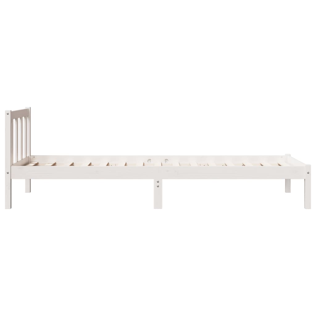 Ekstra lang sengeramme uten madrass hvit 90x210 cm heltre furu