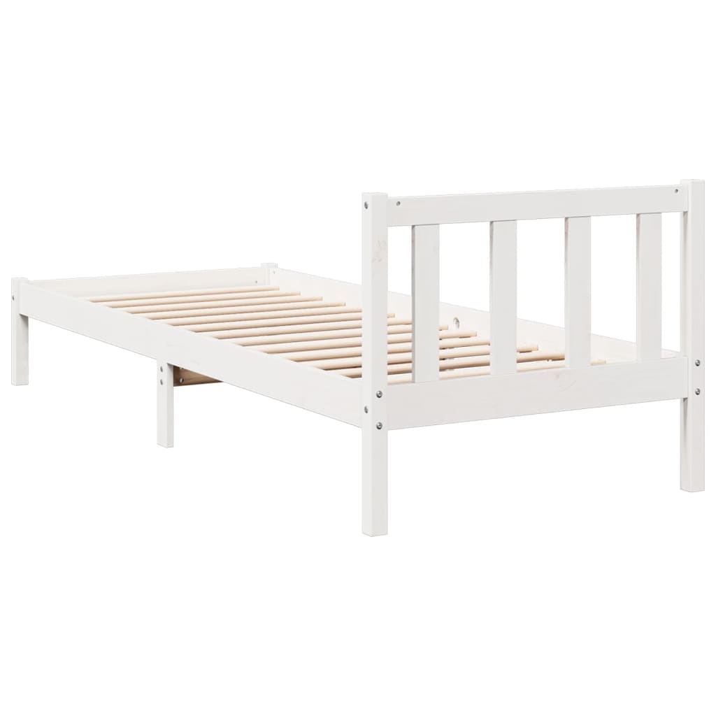 Ekstra lang sengeramme uten madrass hvit 90x210 cm heltre furu