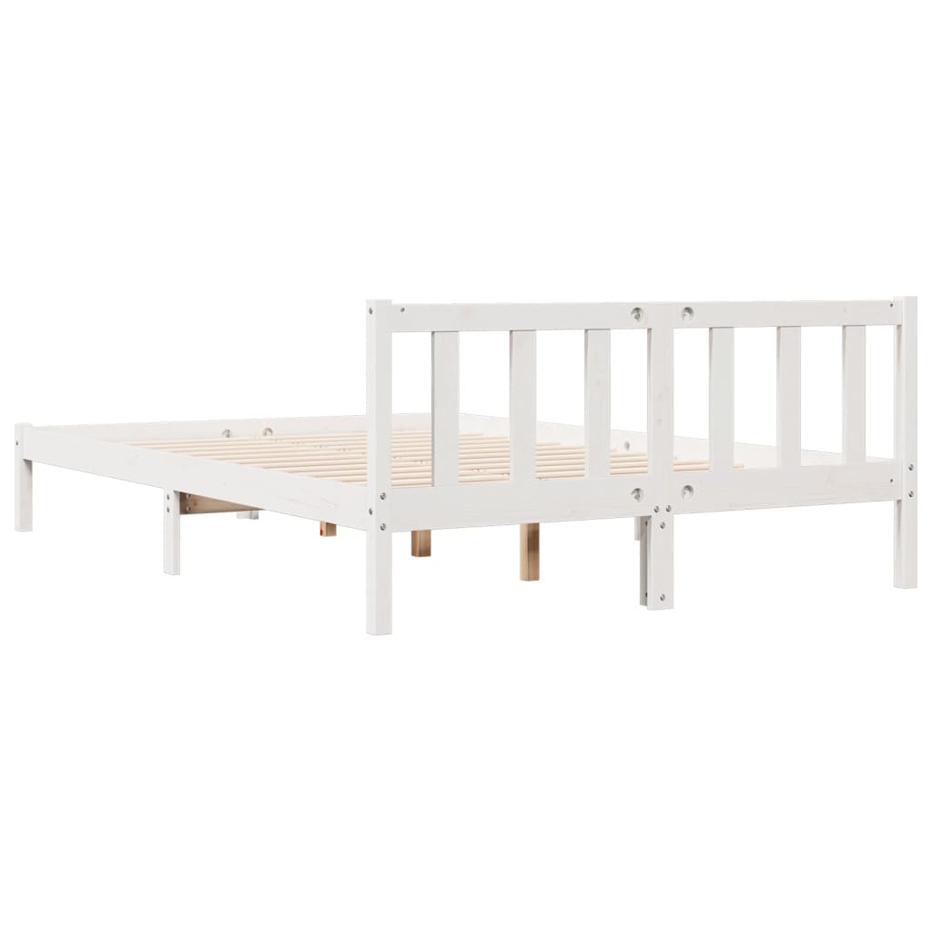 Ekstra lang sengeramme uten madrass hvit 160x220 cm heltre furu