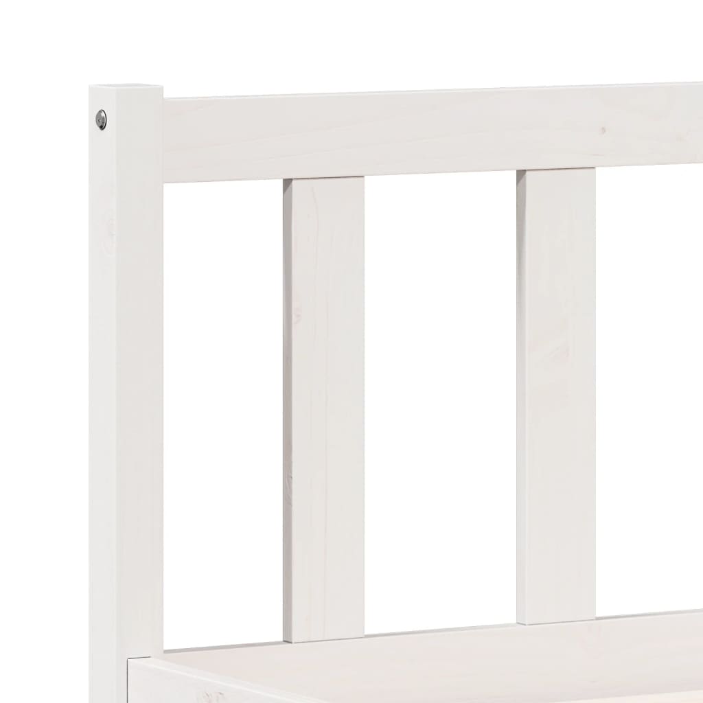 Ekstra lang sengeramme uten madrass hvit 160x220 cm heltre furu