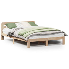 Sengeramme uten madrass hvit 135x190 cm heltre furu