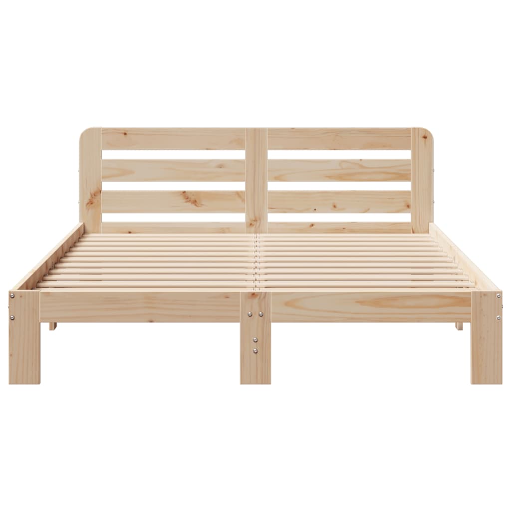 Sengeramme uten madrass hvit 135x190 cm heltre furu