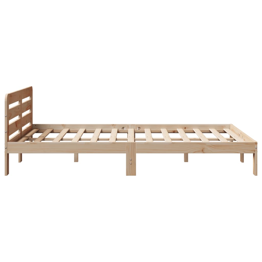 Sengeramme uten madrass hvit 135x190 cm heltre furu