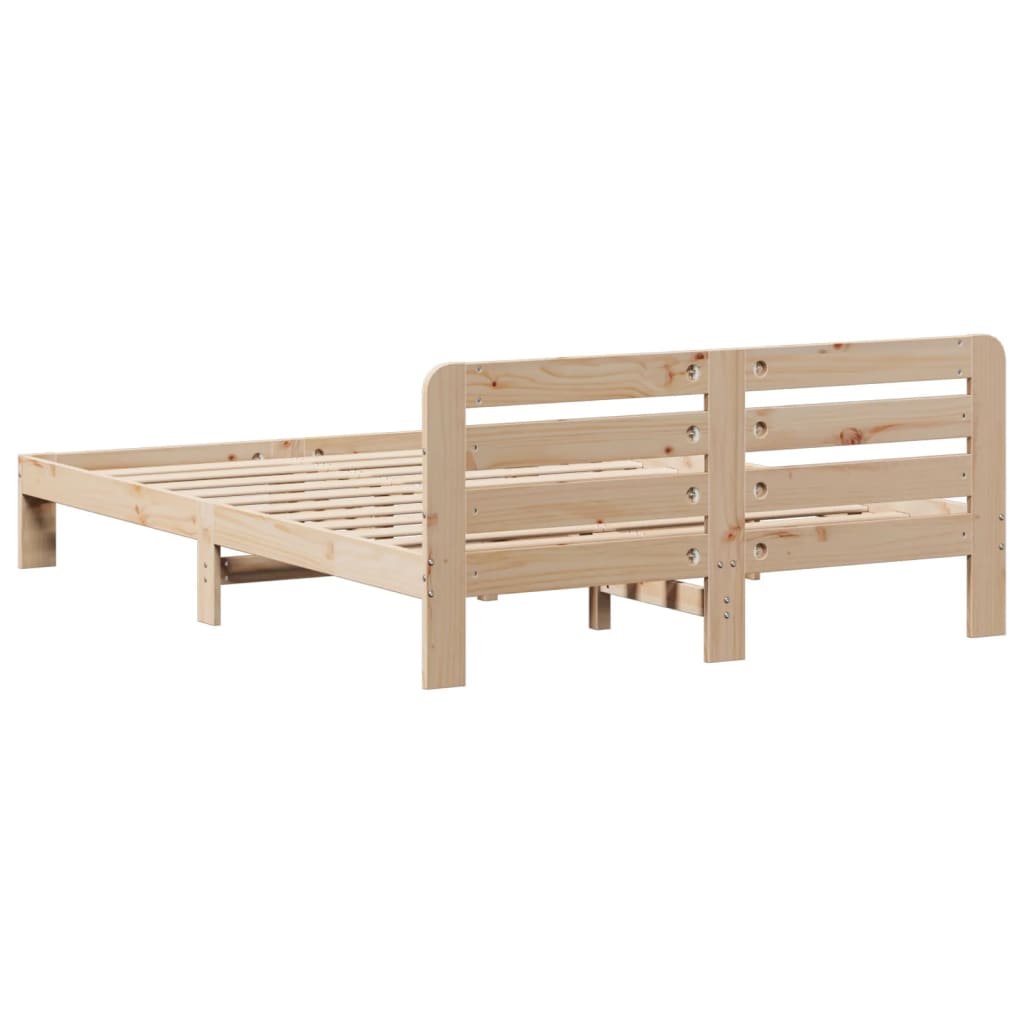 Sengeramme uten madrass hvit 135x190 cm heltre furu