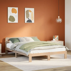 Sengeramme uten madrass hvit 135x190 cm heltre furu