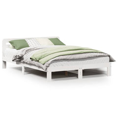 Sengeramme uten madrass hvit 140x190 cm heltre furu