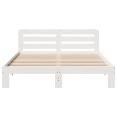 Sengeramme uten madrass hvit 140x190 cm heltre furu