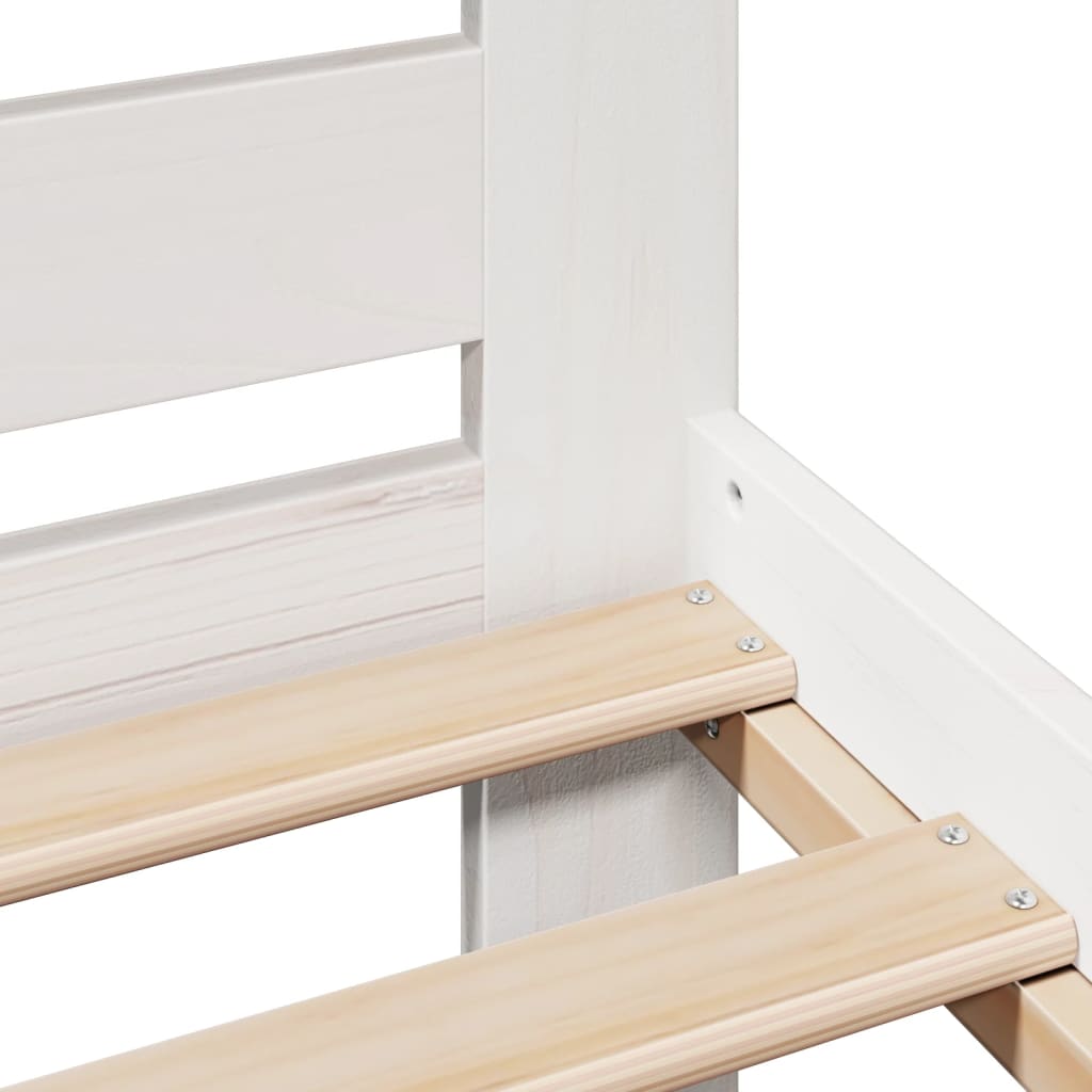 Sengeramme uten madrass hvit 140x190 cm heltre furu