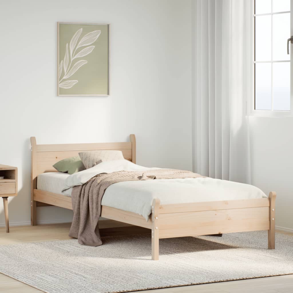 Sengeramme uten madrass 75x190 cm heltre furu