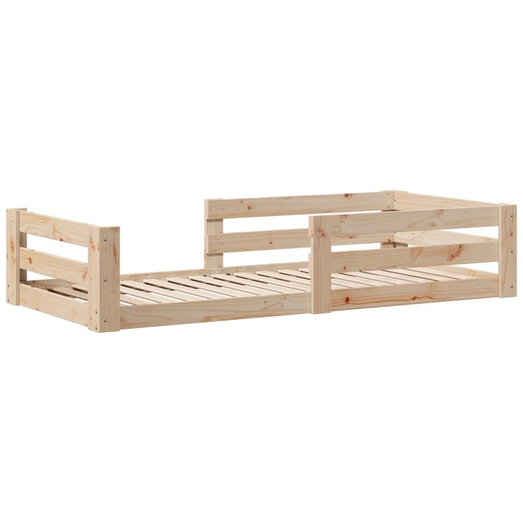 Sengeramme uten madrass voksbrun 70x140 cm heltre furu
