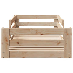 Sengeramme uten madrass voksbrun 70x140 cm heltre furu