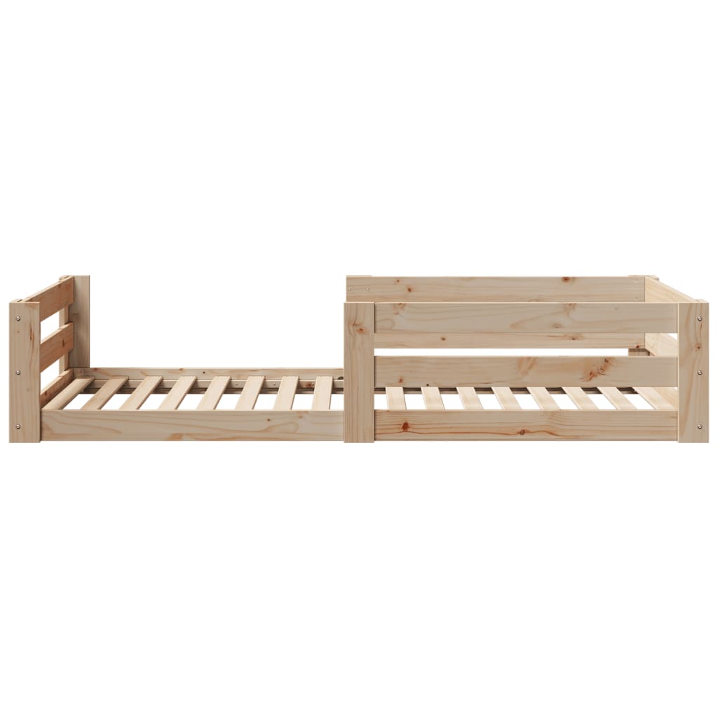 Sengeramme uten madrass voksbrun 70x140 cm heltre furu