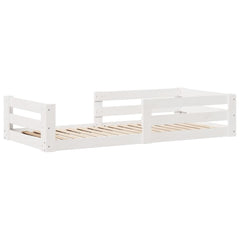 Sengeramme uten madrass hvit 75x190 cm heltre furu