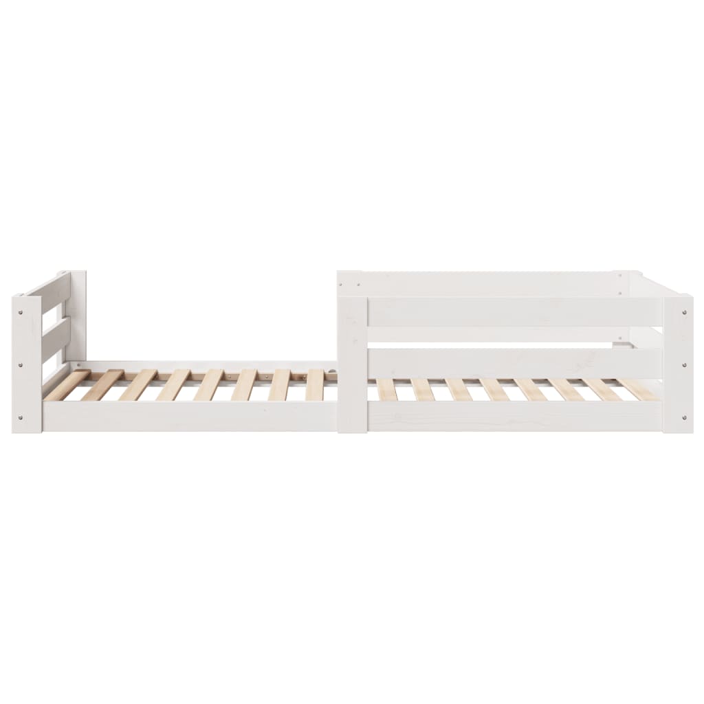 Sengeramme uten madrass hvit 75x190 cm heltre furu