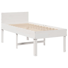 Sengeramme uten madrass hvit 90x200 cm heltre furu