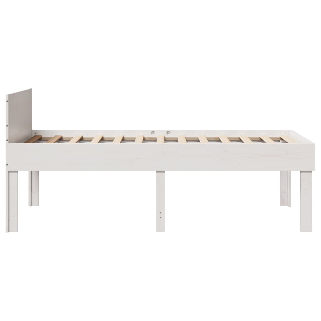 Sengeramme uten madrass hvit 90x200 cm heltre furu