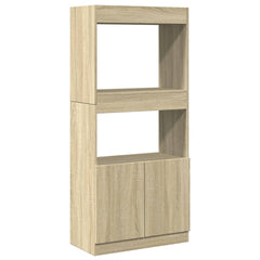 Highboard sonoma eik 63x33x140 cm konstruert tre