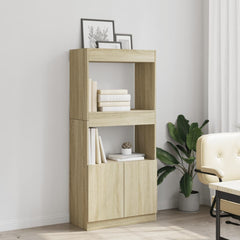 Highboard sonoma eik 63x33x140 cm konstruert tre