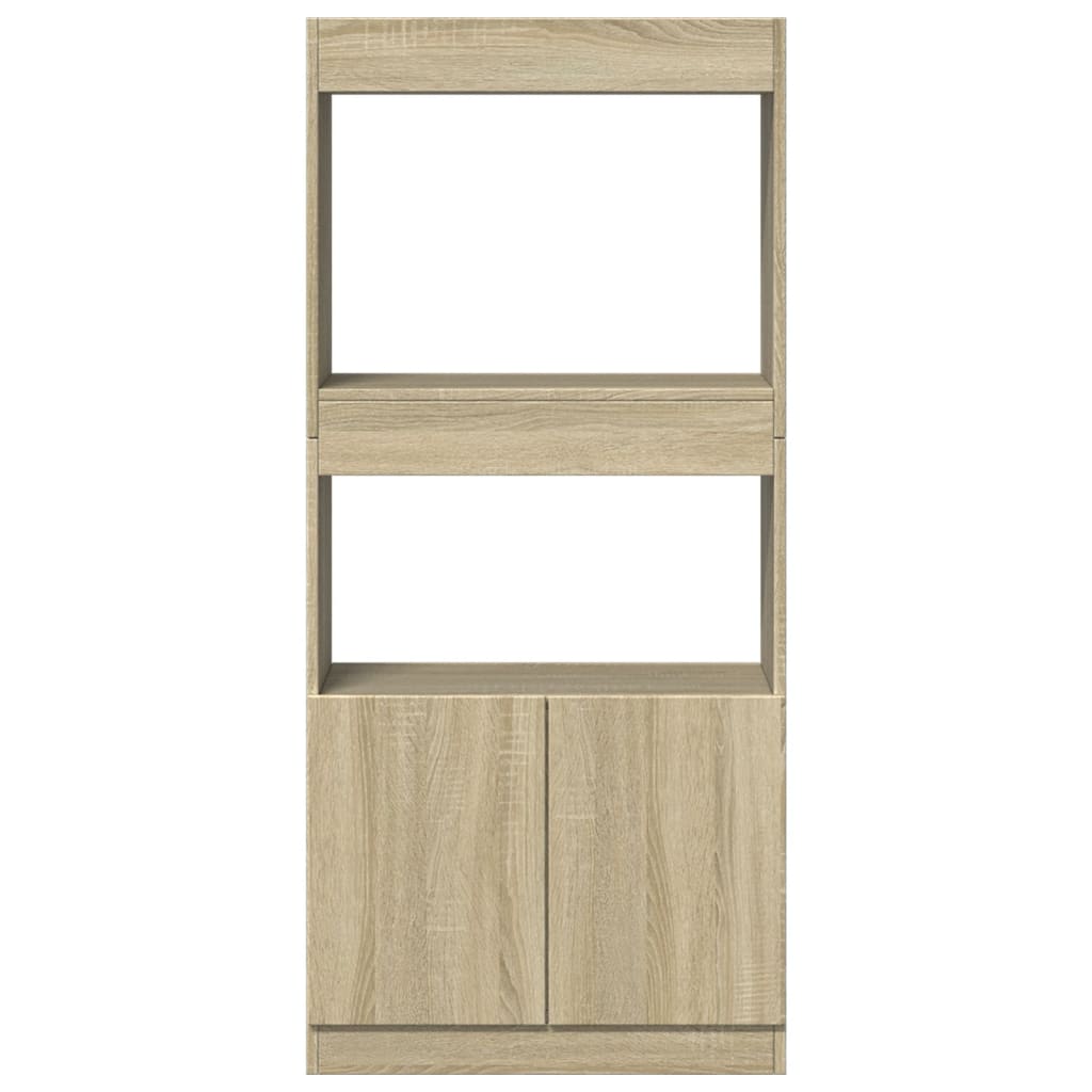 Highboard sonoma eik 63x33x140 cm konstruert tre