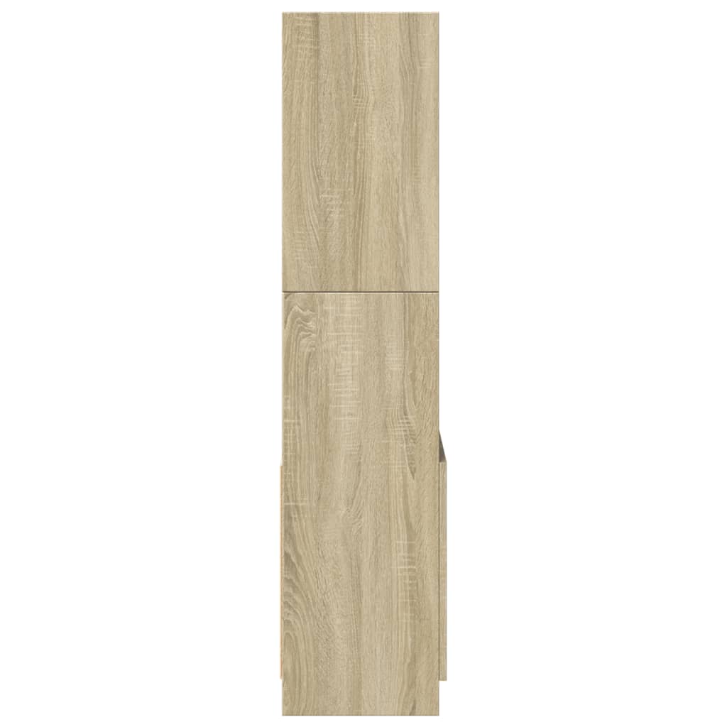 Highboard sonoma eik 63x33x140 cm konstruert tre
