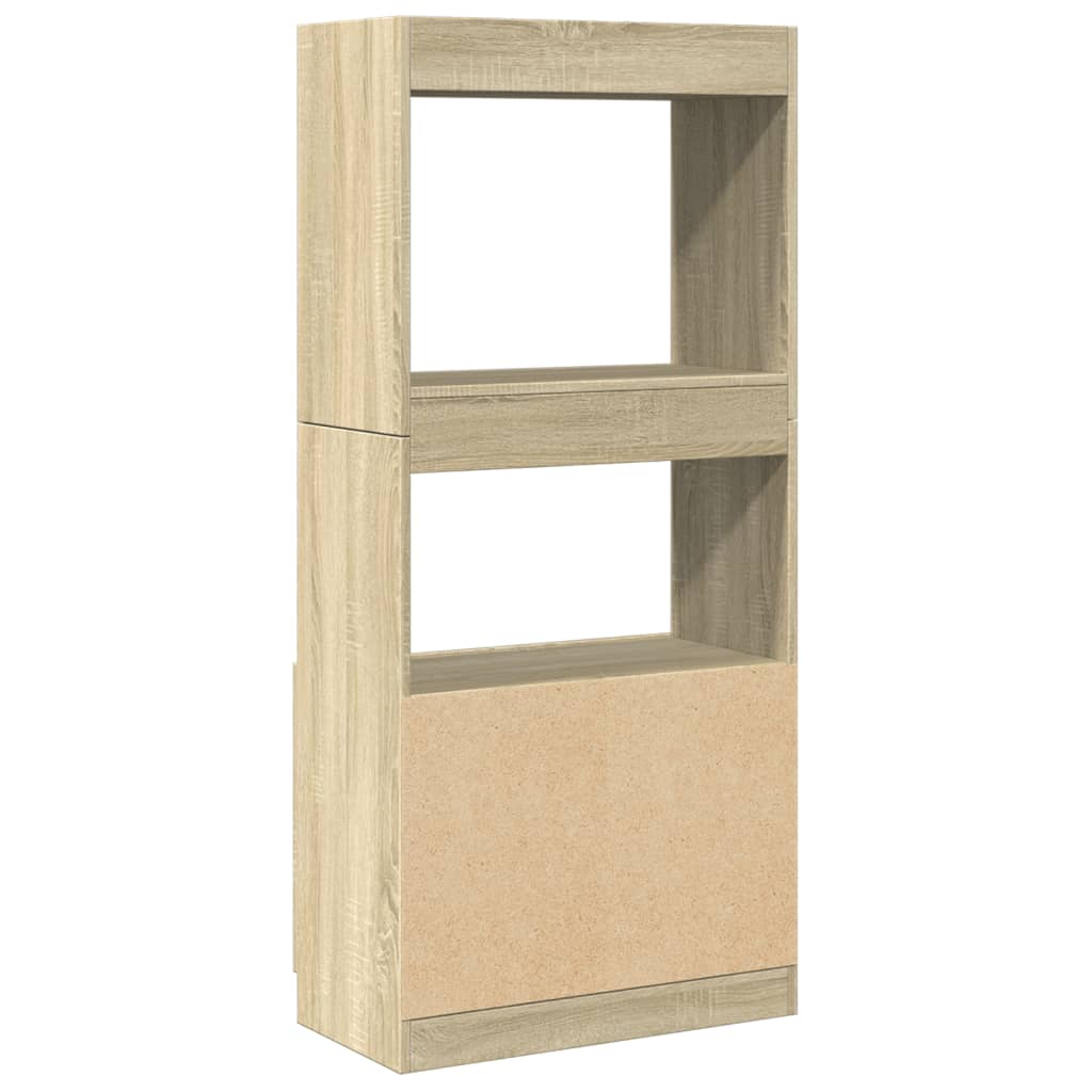 Highboard sonoma eik 63x33x140 cm konstruert tre