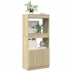 Highboard sonoma eik 63x33x140 cm konstruert tre