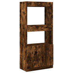 Highboard røkt eik 63x33x140 cm konstruert tre