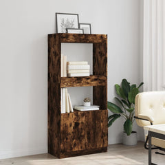 Highboard røkt eik 63x33x140 cm konstruert tre