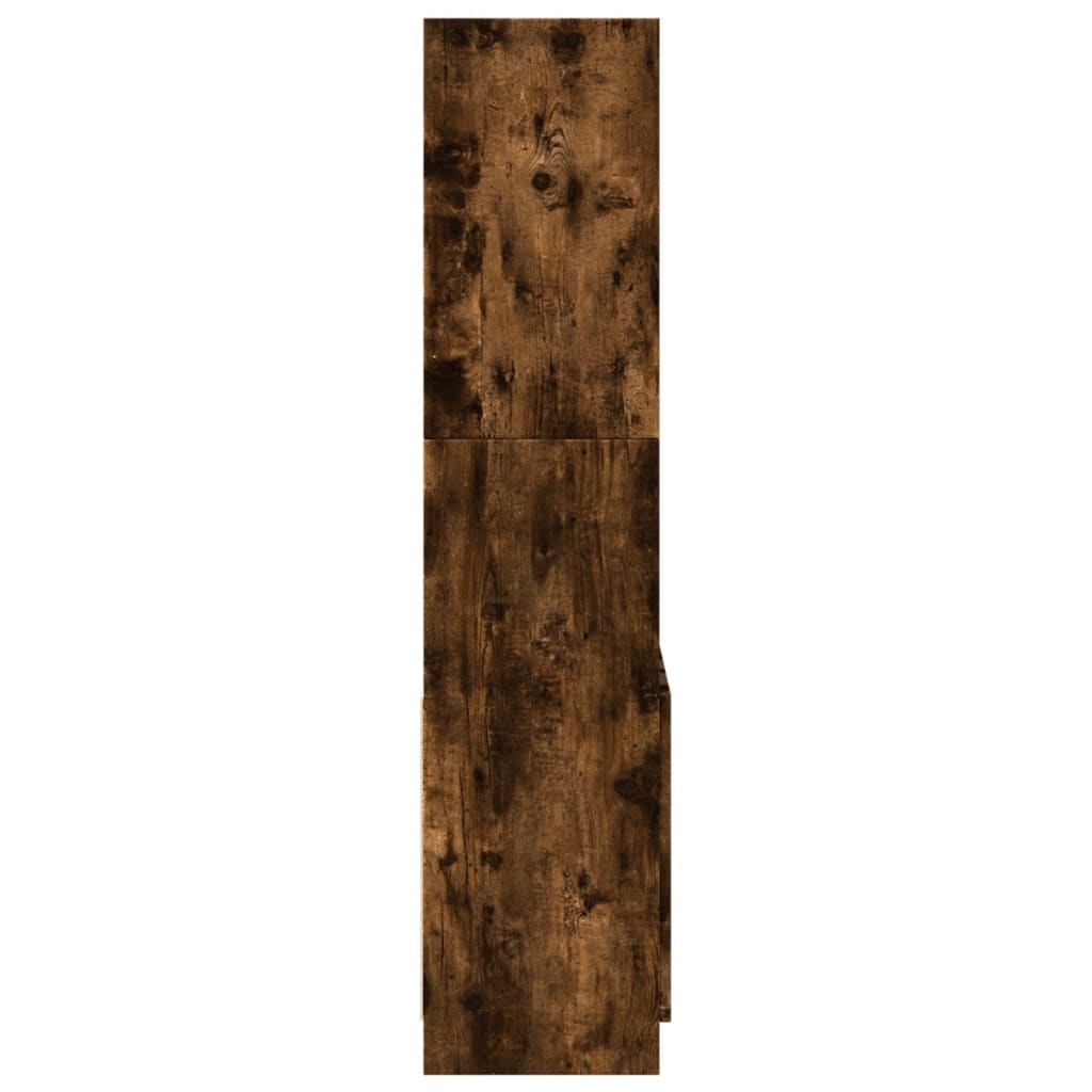 Highboard røkt eik 63x33x140 cm konstruert tre