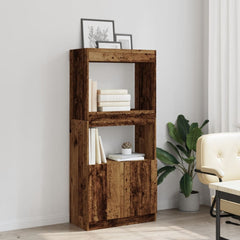 Highboard gammelt tre 63x33x140 cm konstruert tre