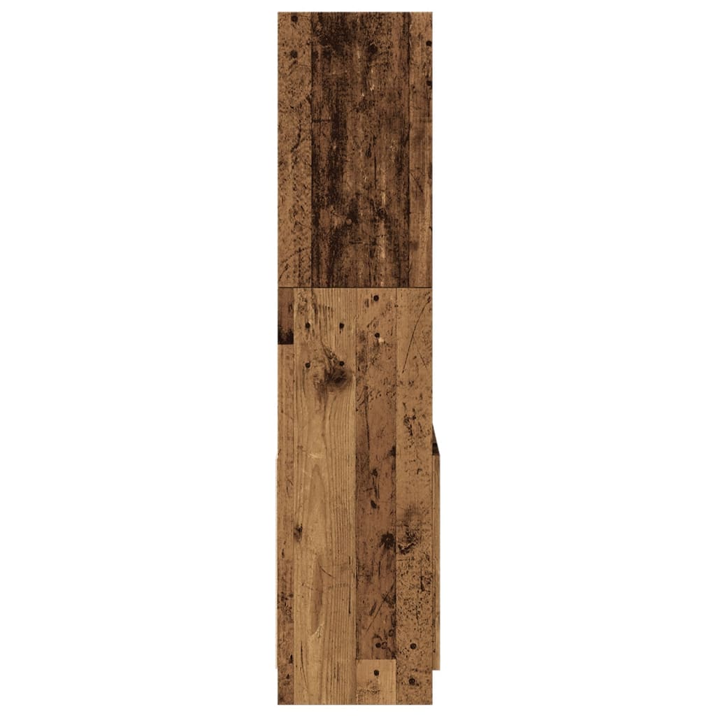 Highboard gammelt tre 63x33x140 cm konstruert tre