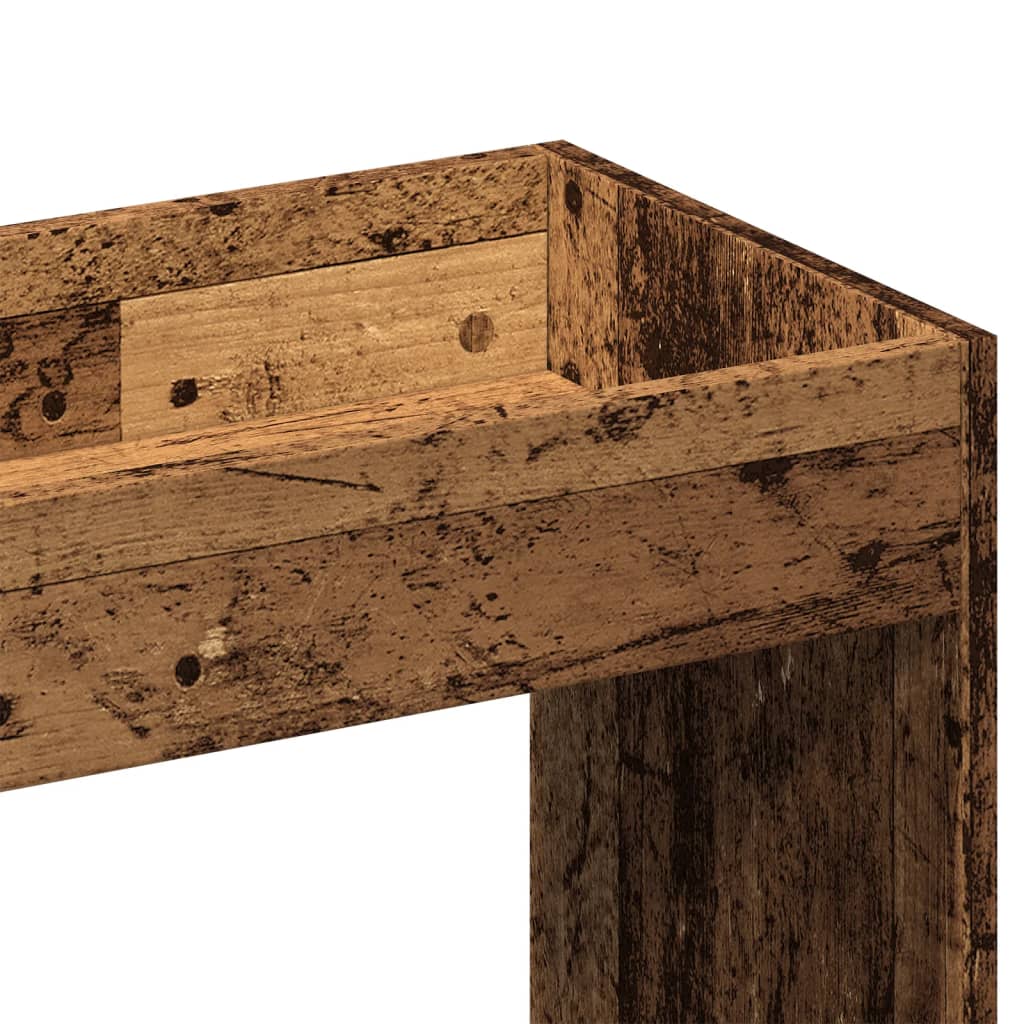 Highboard gammelt tre 63x33x140 cm konstruert tre