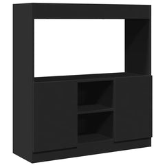 Highboard svart 92x33x100 cm konstruert tre