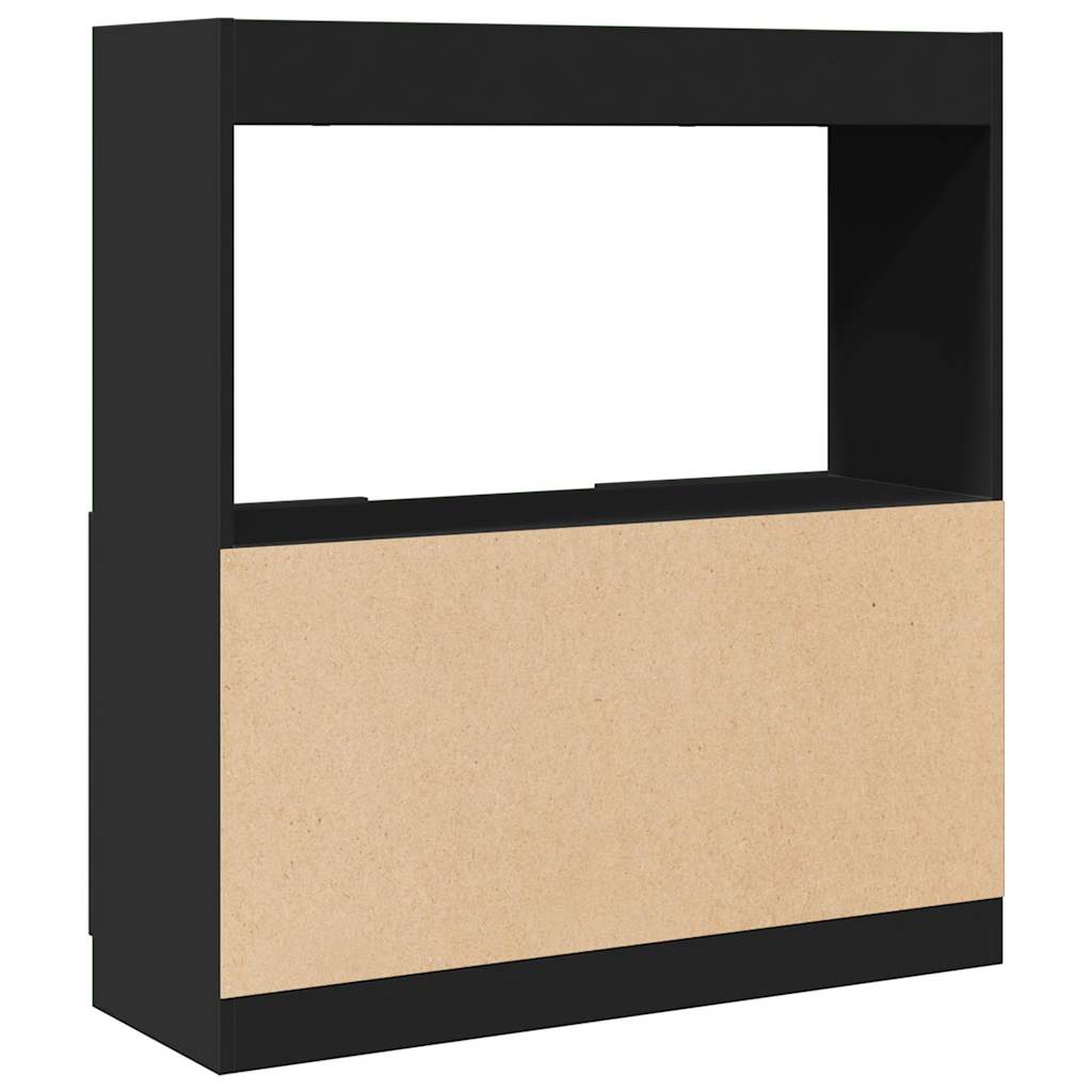 Highboard svart 92x33x100 cm konstruert tre