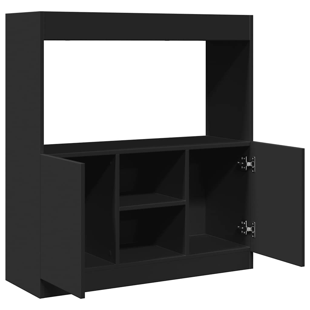 Highboard svart 92x33x100 cm konstruert tre
