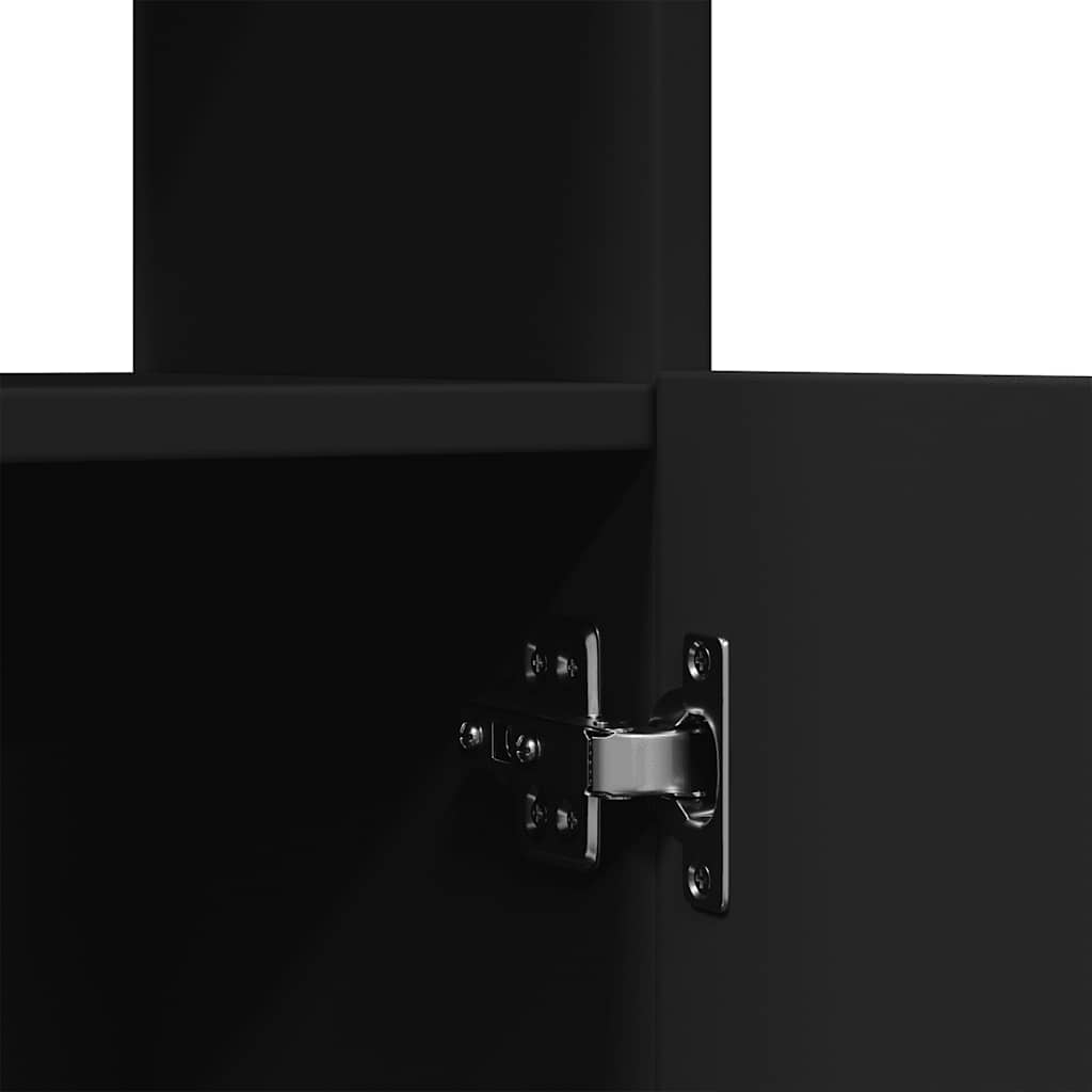 Highboard svart 92x33x100 cm konstruert tre