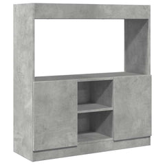 Highboard betonggrå 92x33x100 cm konstruert tre